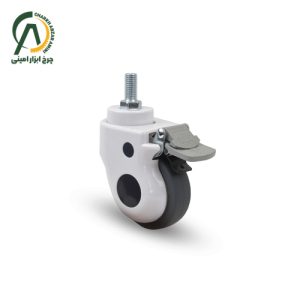 چرخ بیمارستانی قابدار گردان ترمزدار قطر 125،100،75 میلی متر