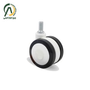 چرخ بیمارستانی دوقلو دورپیو گردان قطر 125،100،75 میلی متر