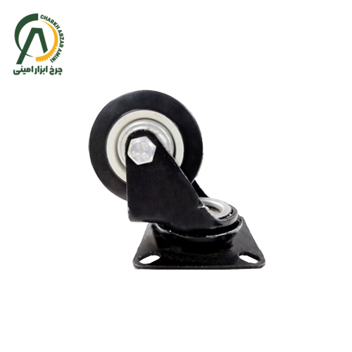 چرخ فروشگاهی مشکی H گردان قطر 55 میلی متر