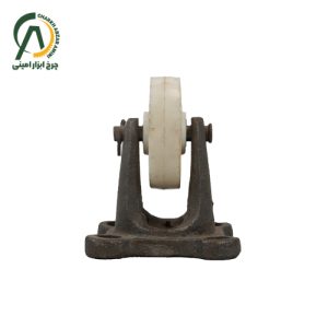 چرخ چدن ریز تفلون بوشی ثابت قطر 75،50 میلی متر