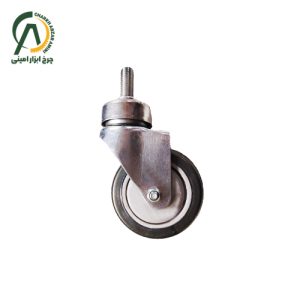 چرخ بیمارستانی کف بلبرینگ پیچی گردان قطر 75 میلی متر