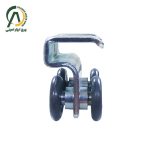قرقره (بلبرینگ) بالای درب 4 چرخ روکش دار 3x3 درجه یک
