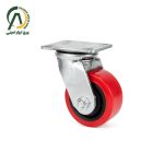 چرخ پلی آمید قرمز وارداتی گردان قطر 100 و 125 و 160 و 200 میلی متر