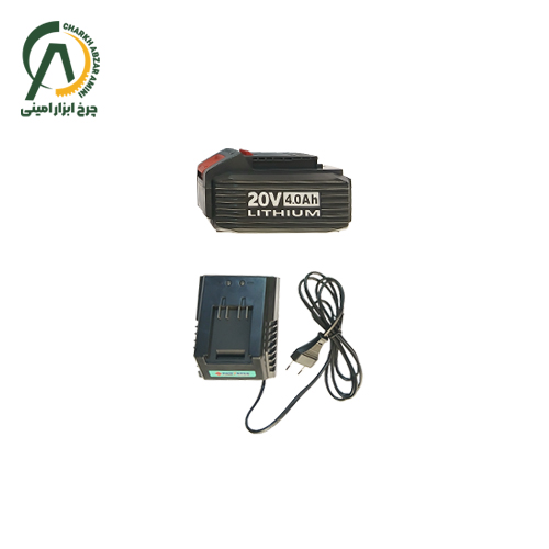 مینی فرز شارژی براشلس 20 ولت پاورتکس مدل PPT-CL-AG-115 و بکس شارژی براشلس پاورتکس مدل PPT-CL-EW-500-40