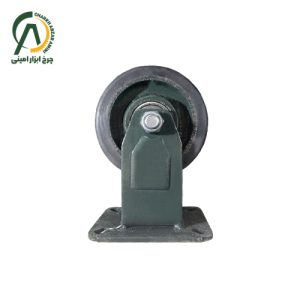 چرخ چدن لاستیک ثابت مدل آمریکایی قطر 100 و 130 و 200 میلی متر