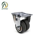 چرخ لوکس بلبرینگی قهوه ای دوقلو ثابت قطر 40 و 50 میلی متر